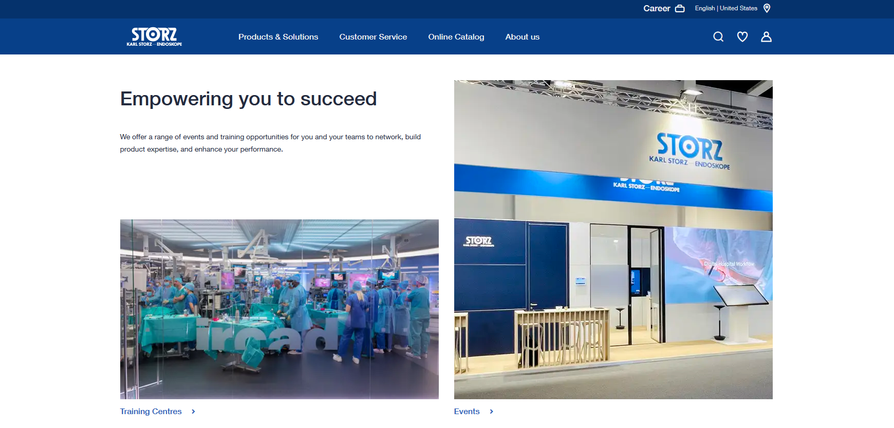 Image snippet from the KARL STORZ website