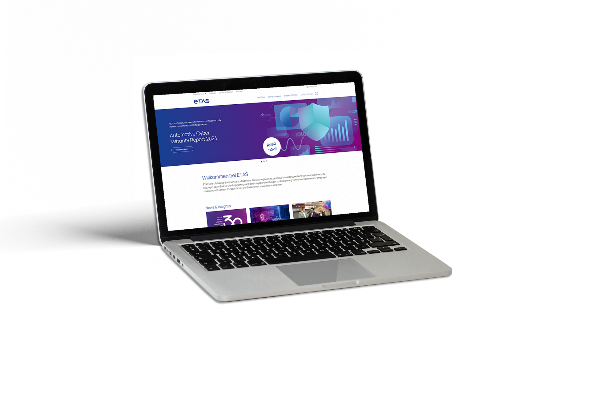 Screen of the Website of ETAS