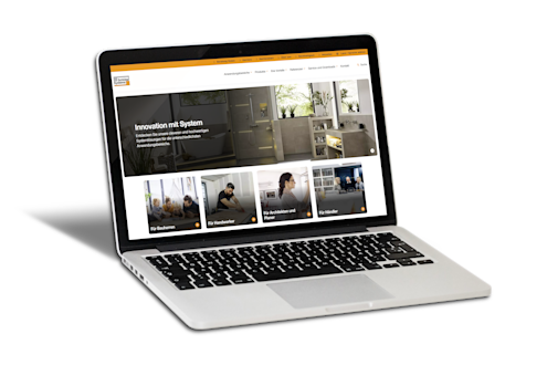 Screenshot of the Schlüter Systems Website 