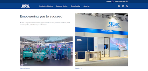 Image snippet from the KARL STORZ website