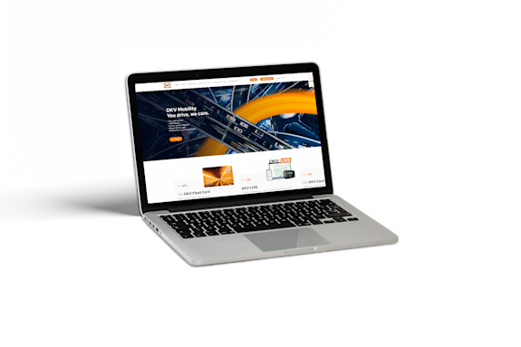 Screenshot of the DKV Website