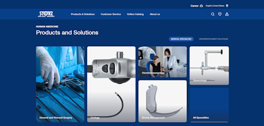 Image snippet from the KARL STORZ website