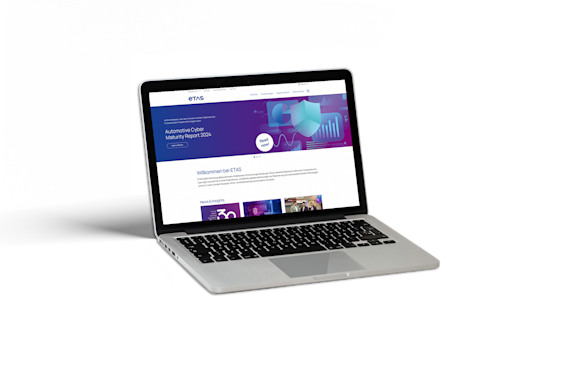 Screen of the Website of ETAS