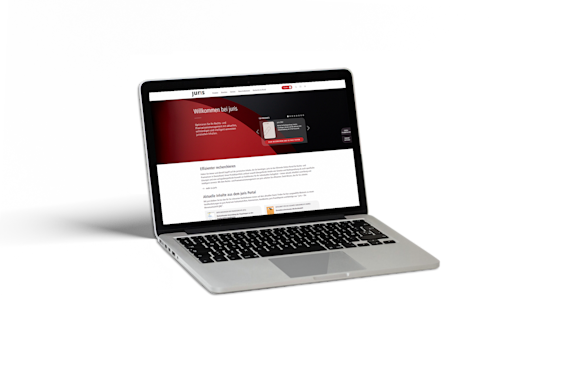 Screenshot der Juris Webseite